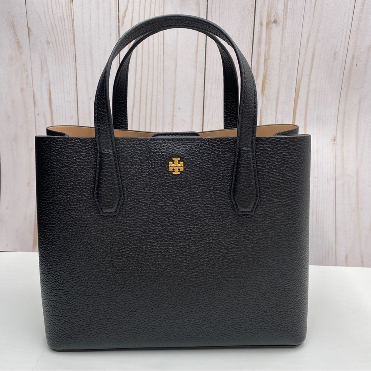 TORY BURCH BLAKE SMALL TOTE 170470 BLACK Pebbled Leather | eBay