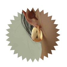 Boho Chunky Hoop Earrings Gold Wide Circle Open Hoop Earrings Geometric Wide Hoo