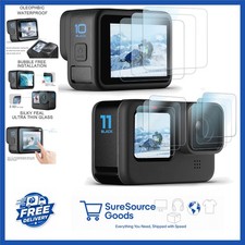 Go Pro Hero 12/11/10/9 Black Screen Protector Ultra Clear Tempered Glass 3 Count