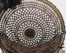 Vintage Gorham Sterling Silver Star Pattern Link Mesh Handbag Purse w/engraving