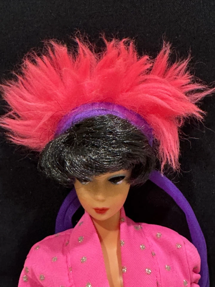 Barbie and The Rockers #1140 Jacket Pink Leggings Fur Headpiece 1985 No Doll - Image 2 of 4