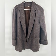 Peabody House international brown wool blazer coat size 9/10