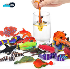 12 Pack Color Changing Sea Animal Toys Bath Toys Fish Toys for Kid Toddler