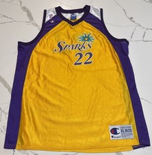 VINTAGE CHAMPION WNBA WOMENS #22 LOS ANGELES SPARKS JERSEY YOUTH XL 18-20