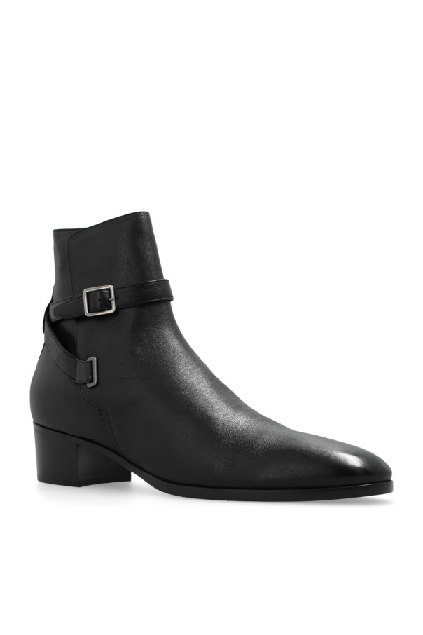 Saint Laurent - Men - ‘Dorian’ heeled ankle boots - Black image 4