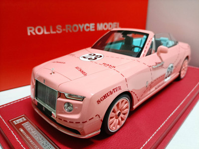 SC Models 1:18 Scale Rolls Royce Boat Tail Pink Convertible luxury sedan model