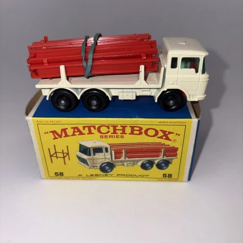Matchbox Lesney #58 DAF Girder Truck w/ Original Box England Diecast Vintage
