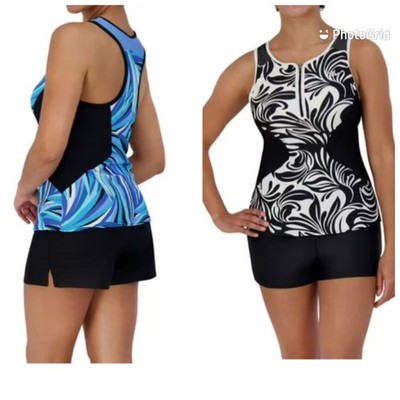 WOMEN'S SCUBA  TANKINI  + BOARD SHORTS SWIMSUIT SET  by  ZEROXPOSUR   TT8 H