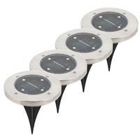 4X Led-Solar-Gartenleuchte Gartenlampe Erdspieß IP44 Rabalux Dannet