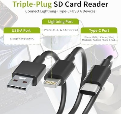 XD Card Reader for Olympus Fujifilm, 3-in-1 XD Picture Card