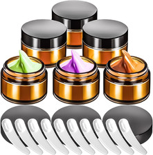 6 Pack 1Oz Amber Glass Jars with Lids, 1Ounce Small Glass Containers with Lids A