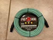 READ! Pig Hog PHMH25SG Hex Series Mic Cable Seafoam Green 25ft
