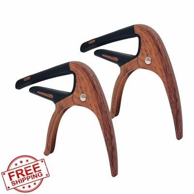 Nalu 2 Pack Wood Grain Guitar Capo Acoustic Electric Ukulele