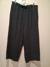 Jessica Simpson Women's XL Black Wide Leg Gauze Pull On Pant Hippie Boho Vacay