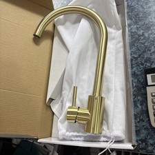 Scudo Heavy Duty Brushed Brass Single Lever Kitchen Mixer Tap