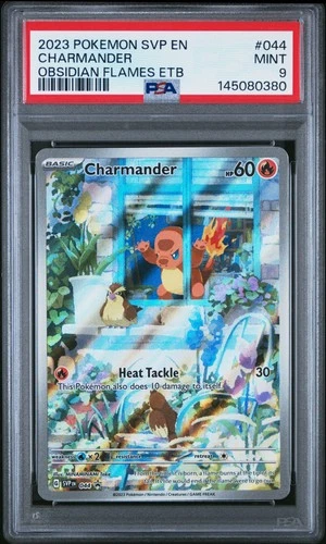 Charmander 044/197 Obsidian Flames Elite Trainer Box Pokemon PSA 9