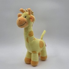 Glitzy Giraffe Plush Rattle Stuffed Animal Baby Toy Yellow Orange 9"
