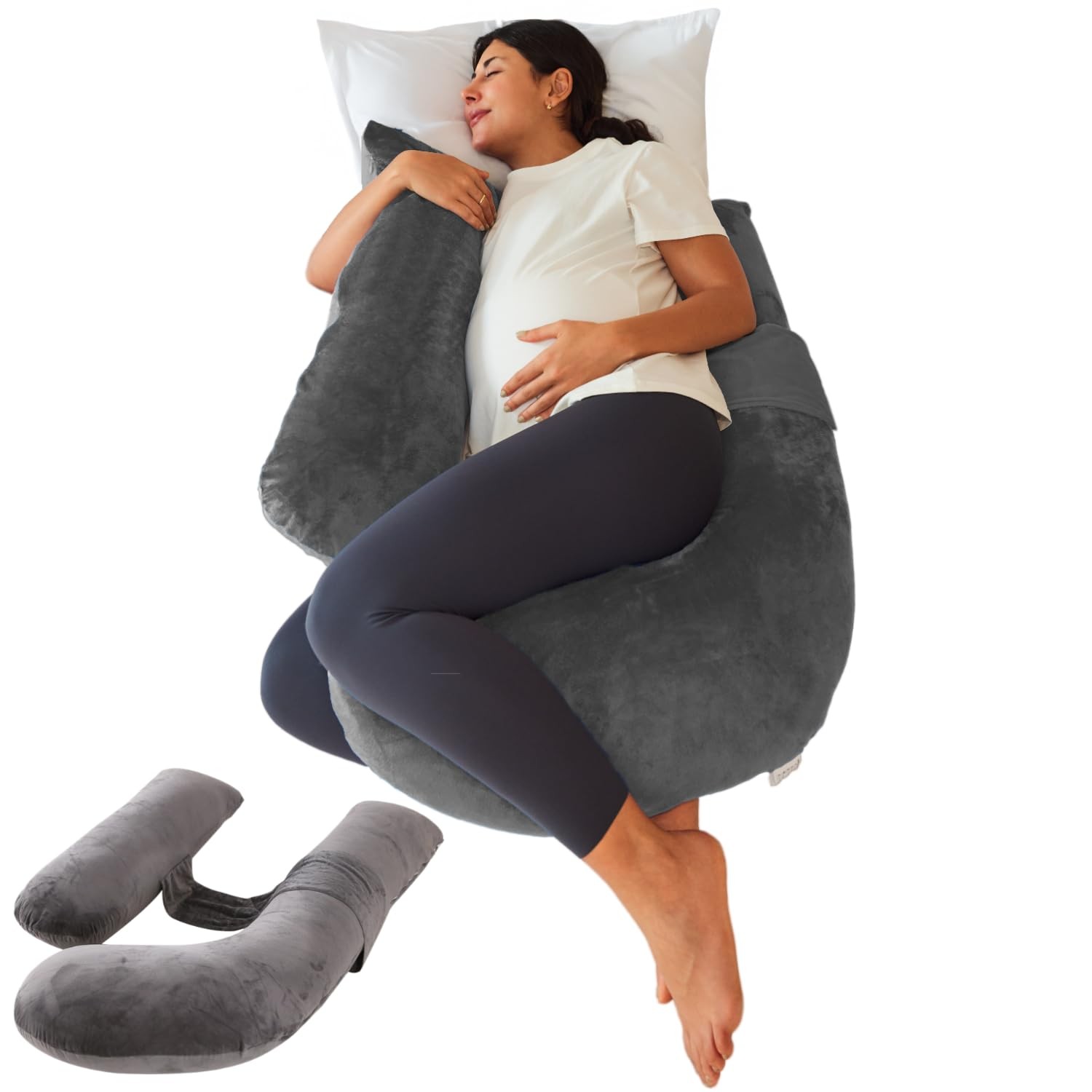 Pregnancy Pillow for Sleeping – Detachable Adjustable with Removable Cover