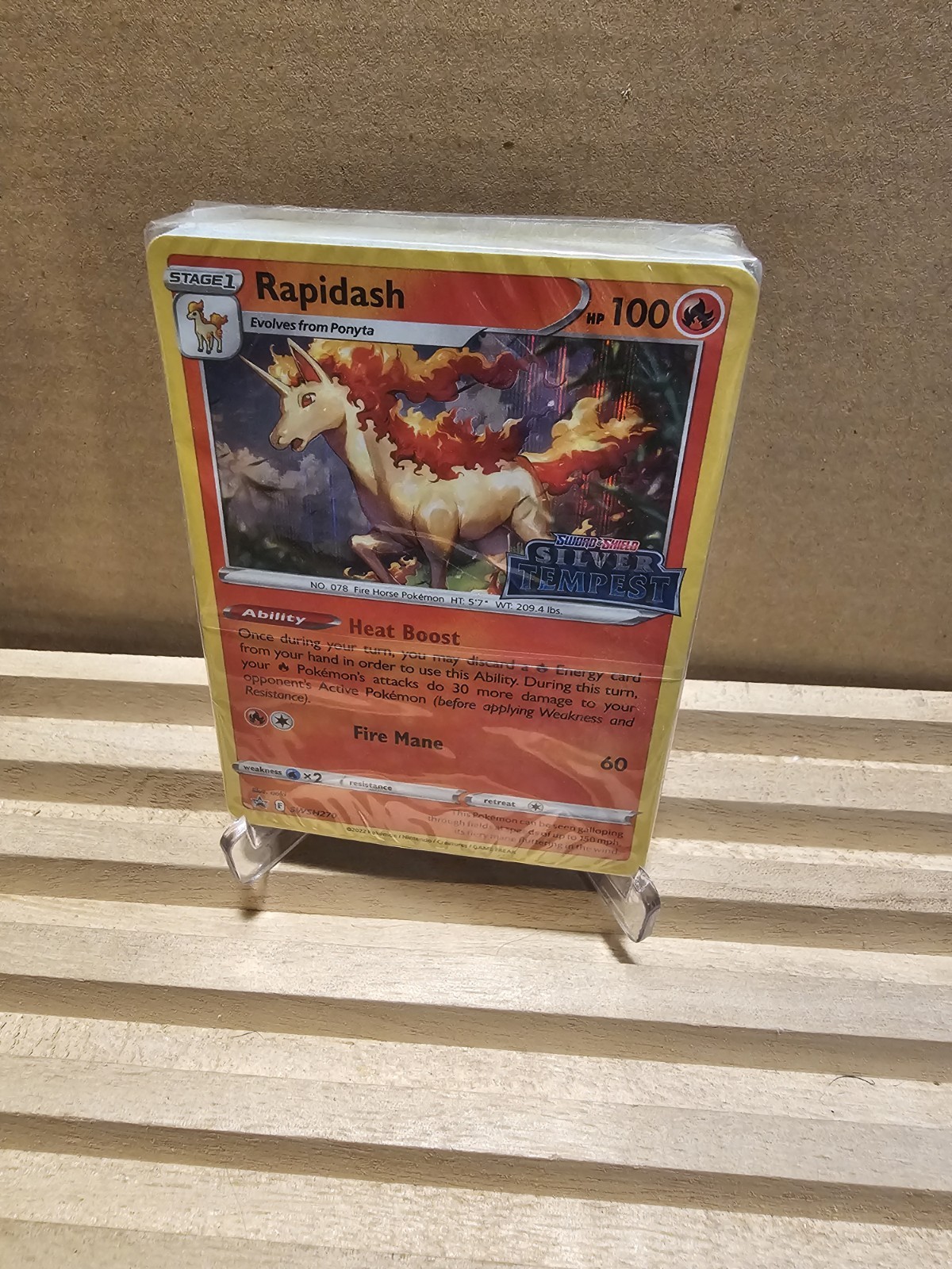 Rapidash SWSH270 Sealed Pre-Release Stamped Black Star Promo Pokemon TCG
