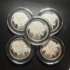 Lot Of 5 1-oz Proof 2016 Native Indian American Buffalo .999  Silver & Capsule