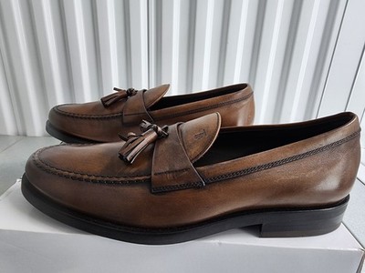 Tod's Men's Debossed-Logo Tassel Loafers - Dark Chocolate - Size 11M