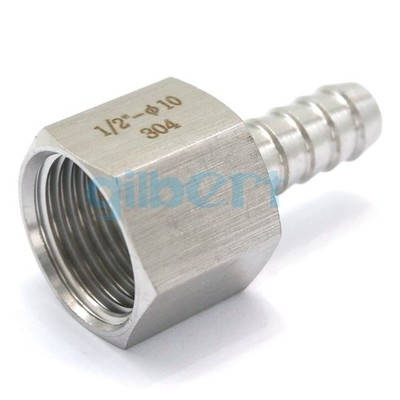 1/2'' BSP Female to 10mm Hose Barb 304 Stainless   Splicer Pipe Fitting #lk