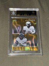 Shedeur Sanders & Travis Hunter 2024 Leaf Lava Gold Proof Rookie Beckett 10