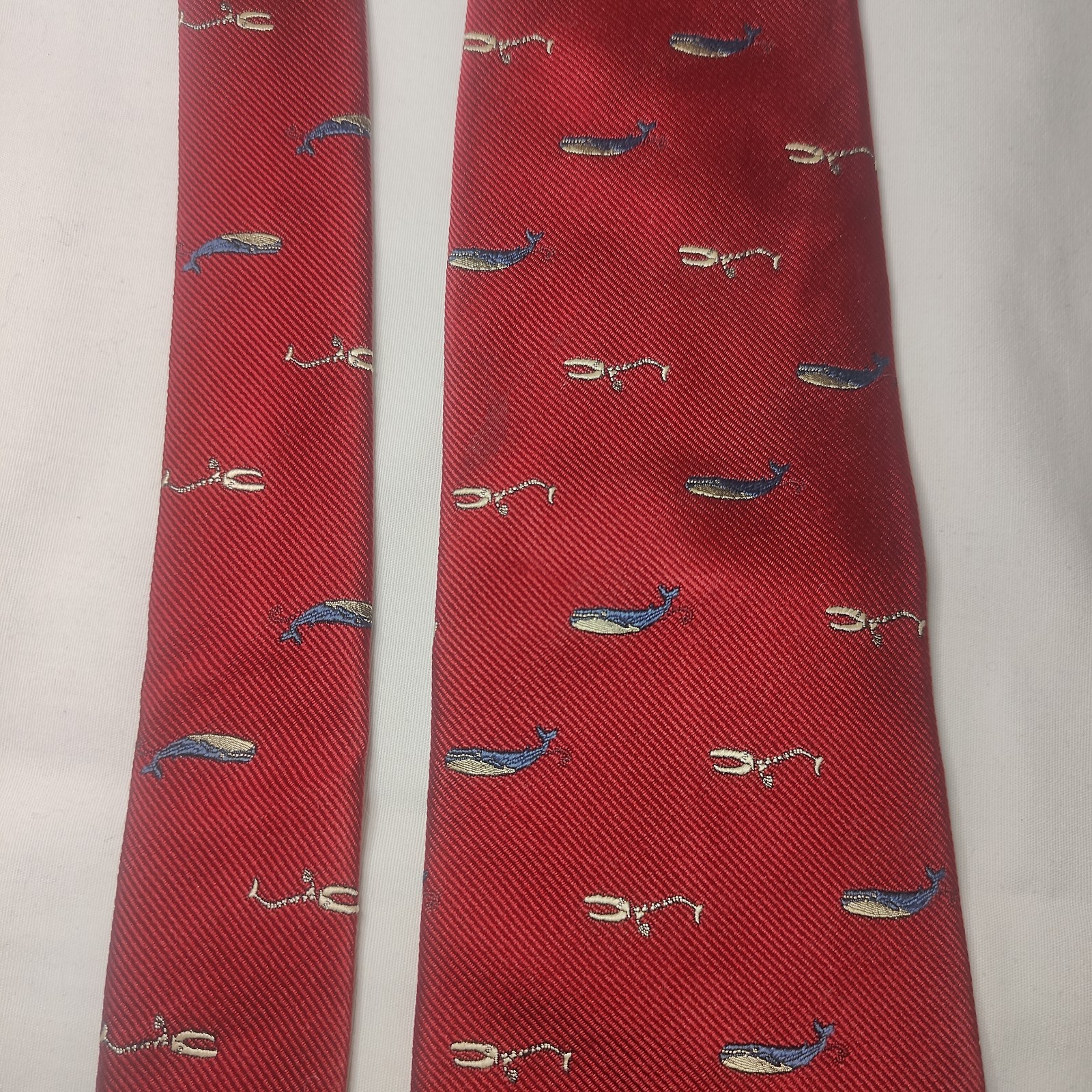 Men's Red Whale Animal Pattern Pattern 100% — view 3