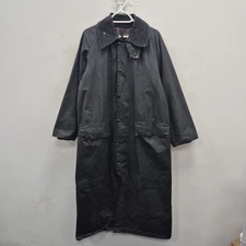 Barbour Vintage A170 Burghley Wax Waterproof Long Riding Trench Coat Jacket C 36