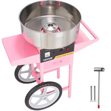 Electric Cotton Candy Machine with Cart 1000 W Commercial Floss Maker with Stain