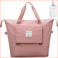 Reisetasche Faltbar Wasserdicht Duffle Bag Sport HandgepäCk 50L Damen Rosa