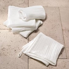 5pk Organic Gauze Washcloth Set White