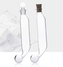 Chemistry Lab Glassware 100ml Liposuction Bottle with Cork Stopper Extractor