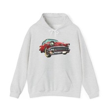 Retro 57 Chevy Classic Graphic Hoodie NEW Unisex Heavy Hooded Sweatshirt