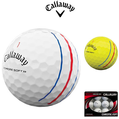 Callaway Triple Track Chrome Soft GOLFBÄLLE recycelt Klasse A, Pearl, KOSTENLOSER VERSAND
