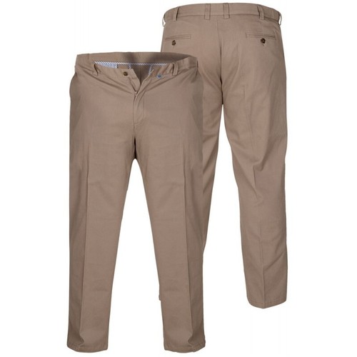 D555 FLEXI WAIST COTTON CHINO TROUSERS 