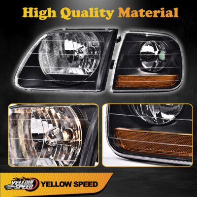 Lightning Style Headlights & Corner Parking Lights Black Fit For