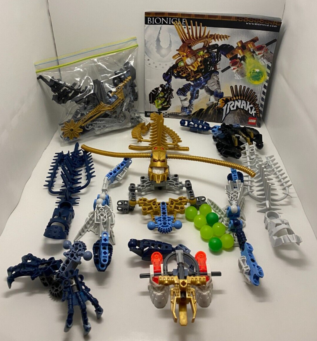 2006 LEGO Bionicle Irnakk 8626 Complete Figure With BOX All 12 Zamor Sphere Ammo