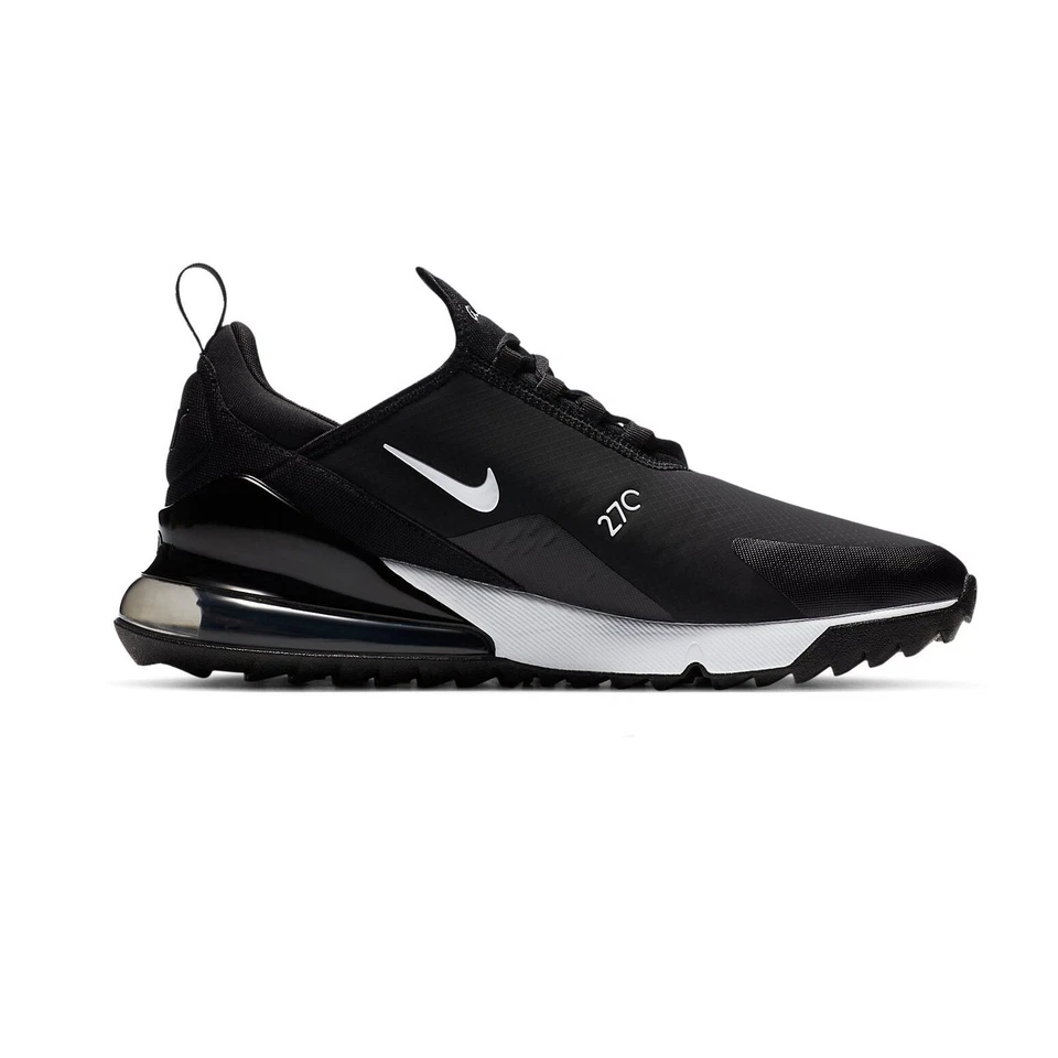 Zapatos de golf Nike Air Max 270 G para hombre negros/blancos-Hot Punch, CK6483-001 Foto 3 de 4