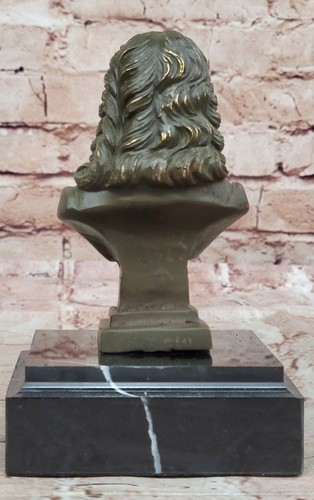 Music Lover’s Bronze Bust Sculpture – Strauss Bach Statue Signed by Artist Deal - Picture 5 of 10
