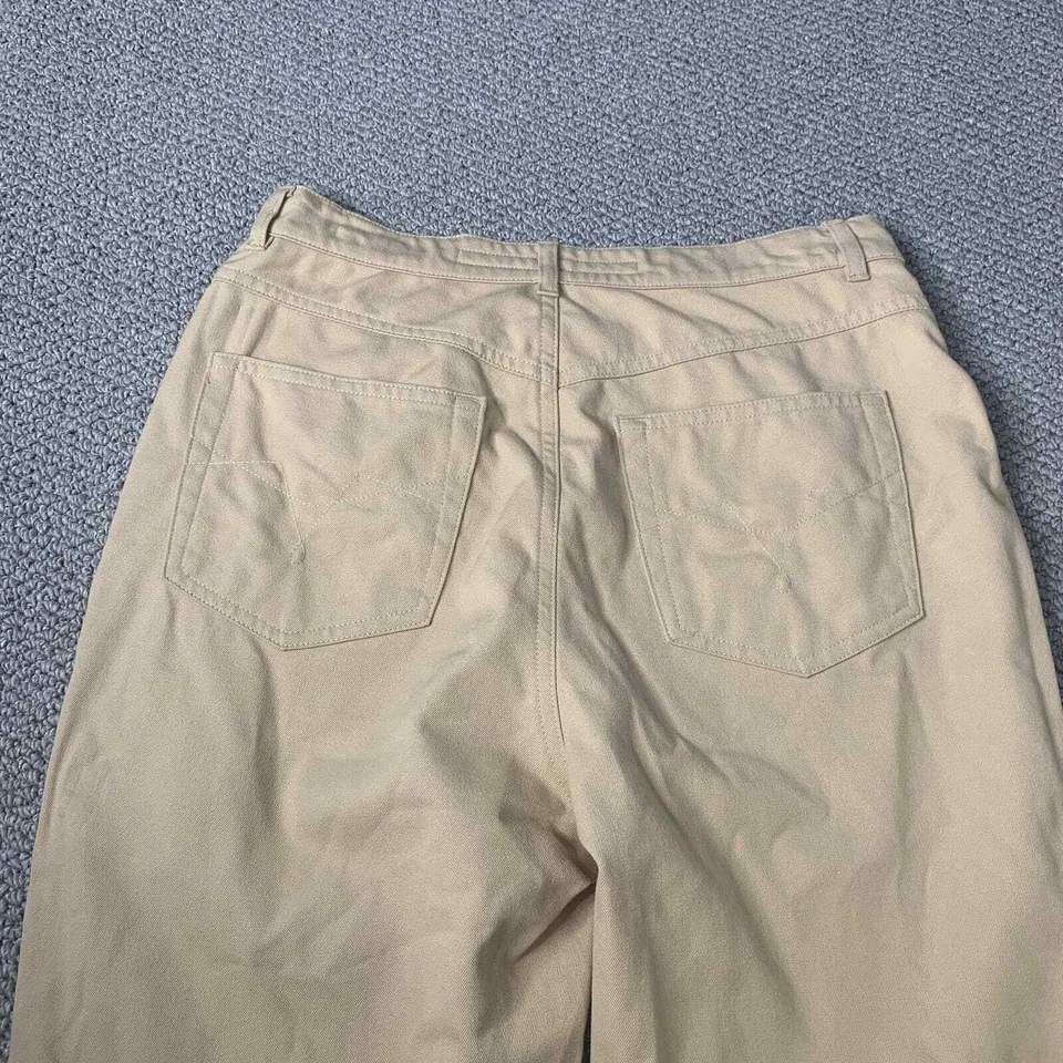 Pantalones de mezclilla Escada Sport para mujer talla 40 tostados bolsillos de pierna recta tiro alto Foto 4 de 4