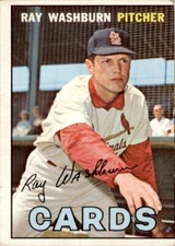 1967 Topps #92 Ray Washburn St. Louis Cardinals GD