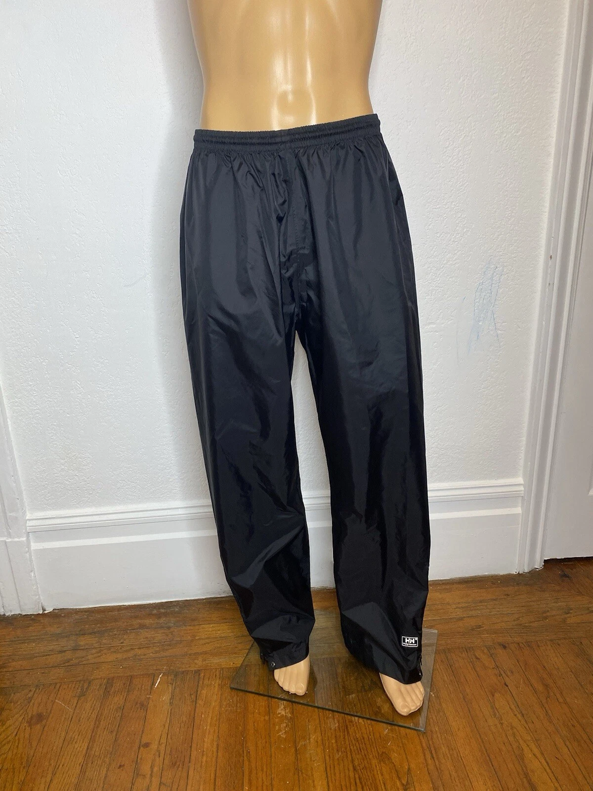 Helly Hansen Rain Pants Men’s Size L Packable Nylon Water Resistant High Rise