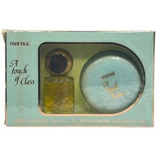 Faberge A Touch of Class 1.6 oz Spray Cologne Made In USA Vintage Gift Set