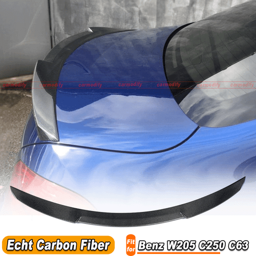 Passt Für Mercedes W205 C250 C63 AMG Carbon Heckspoiler Kofferraum Spoiler Lippe - Bild 1 von 10