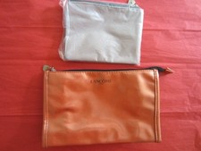 2 LANCOME SHINY PATENT ZIP UP MAKEUP BAG COSMETICS BAG BRAND NEW NICE MATCHING