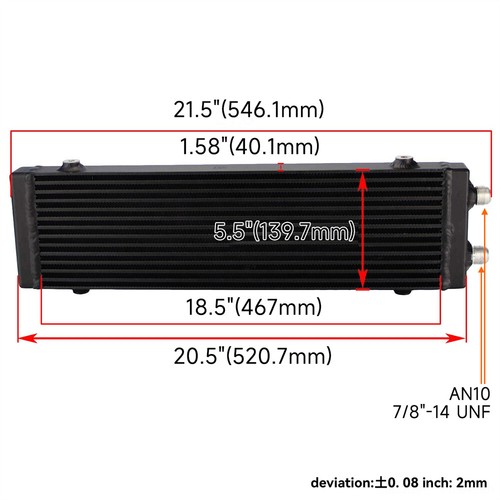 18.5inch Dual Pass Oil Cooler Adapter Hose Kit for Mini Cooper S R56 1.6 Turbo - Picture 8 of 10