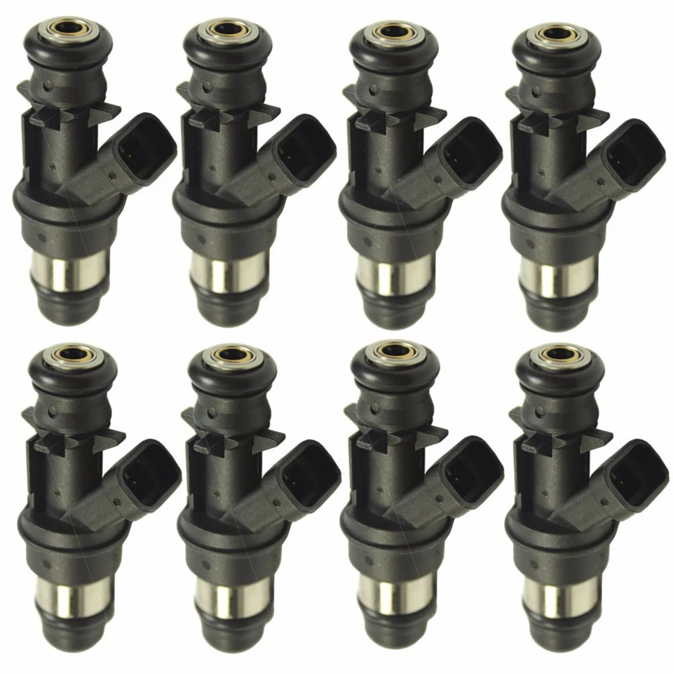 Set of 8 28lb Fuel Injectors for GMC Cadillac & Chevrolet 4.8L 5.3L 6.0L 01-07 - Image 3 of 4