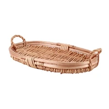 Ellipse Serving Tray with Handles16 Inches-Stylish and Functional Serving Tra...