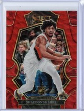 2022-23 Panini Select Asia Tmall SHAEDON SHARPE Premier RC Rookie Red Wave Prizm